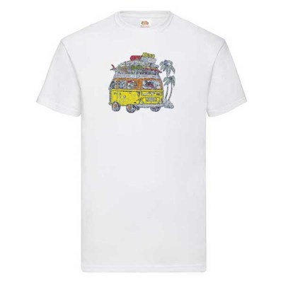 ΛΕΥΚΟ  t-shirt FRUIT OF THE LOOM με στάμπα A417